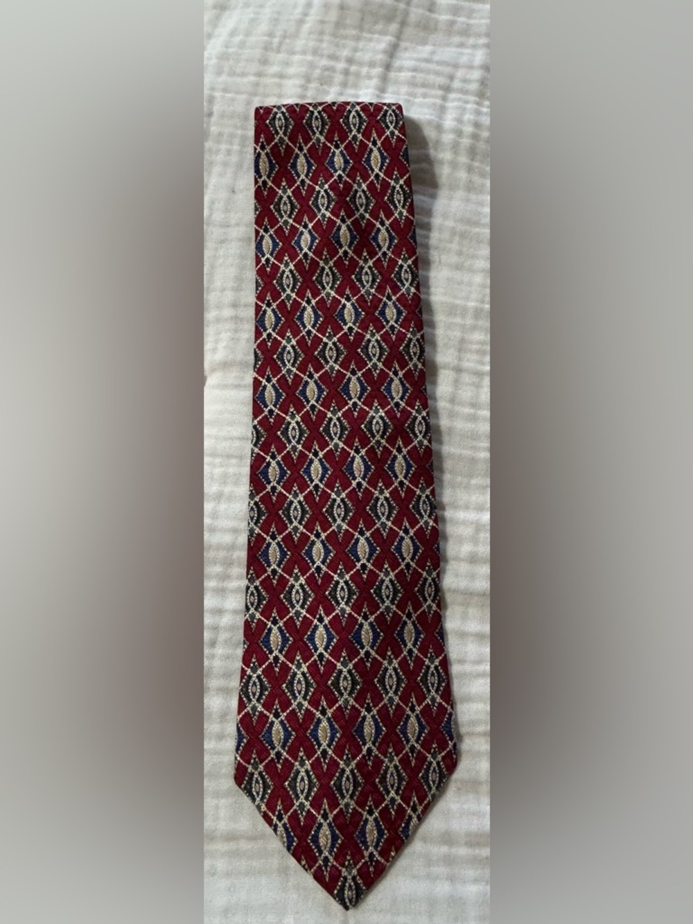 Christian Dior Monsieur Mens Tie Necktie Multicolor Geometric 100% Silk  USA